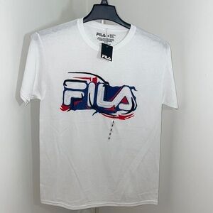 New Fila Men's Short Sleeve Logo T-Shirt Tee Top Size Medium